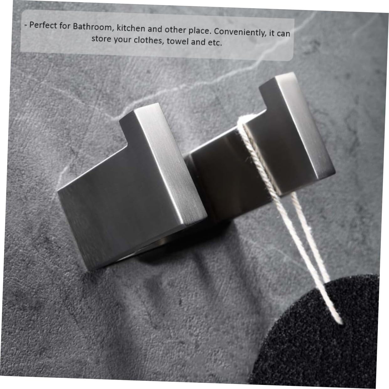 DOITOOL 2 Piezas Gancho para colgar ropa individual sin clavos para baño enganches pared gancho de pared colgador de puerta colgador de estilo moderno muro percha sencilla ganchos de baño