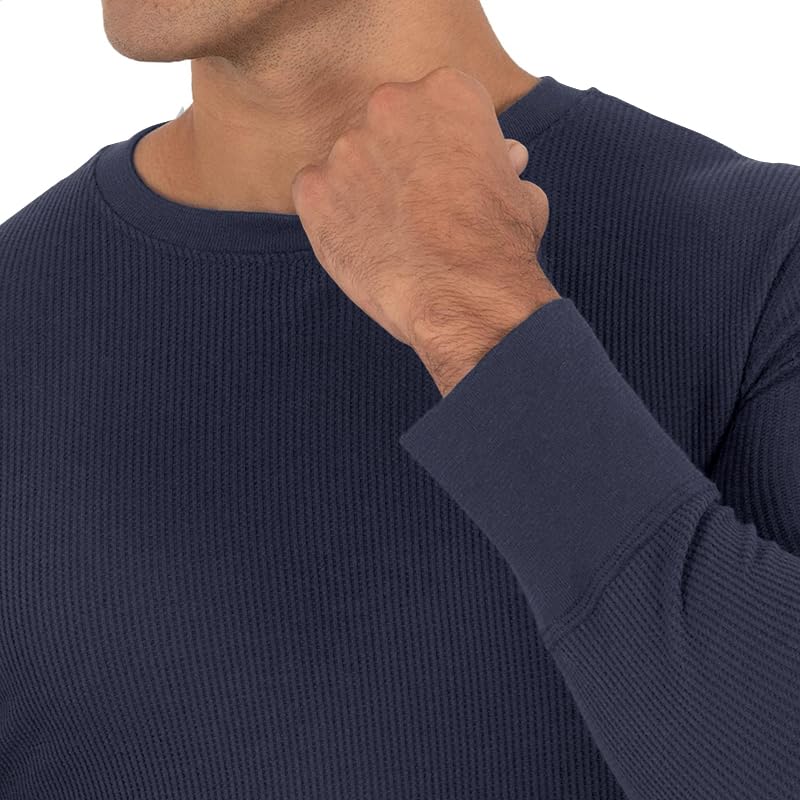 Men's Long Johns Waffle Knit Thermal Winter Cotton Top Bottom Underwear 2 Pcs Set3