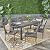 Great Deal Furniture GDFStudio Outdoor 7 Piece Wood and Wicker Expandable Dining Set, Dark Gray and Gray