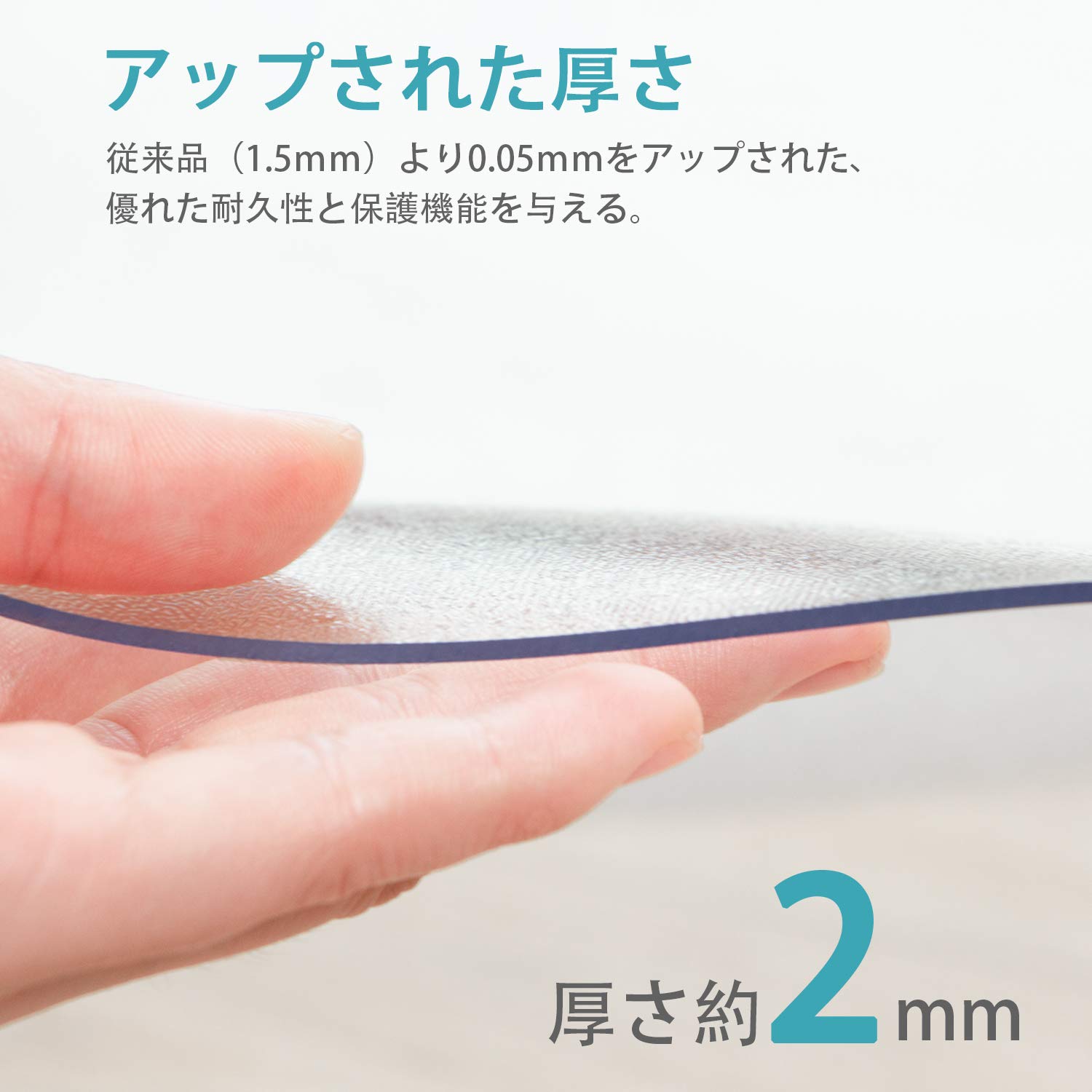 Amazon.co.jp: 冷蔵庫マット 無色 透明 53*62cm 厚さ2.0mm PVC キズ