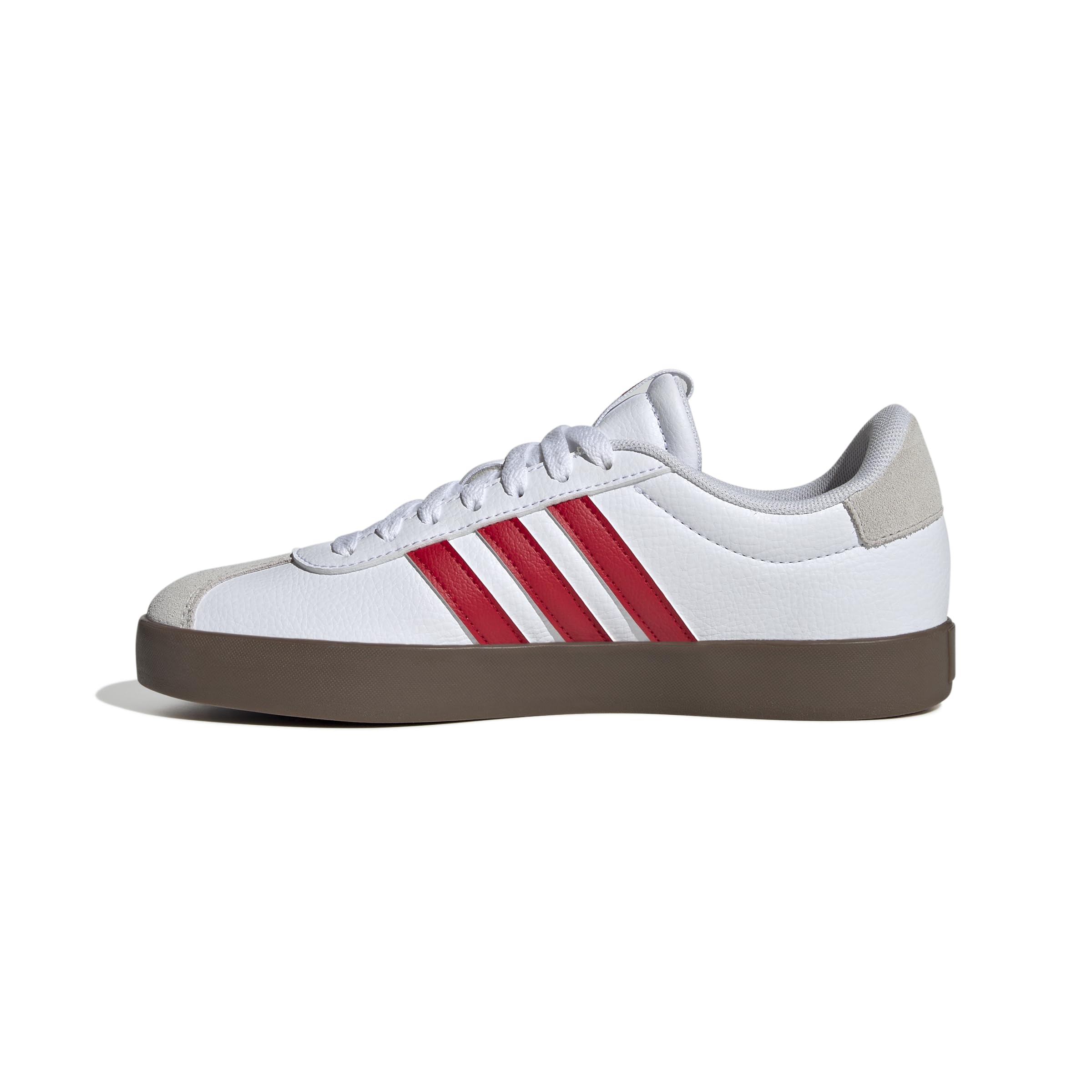 adidas Women's VL Court 3.0, White/Better Scarlet/Gum, 11