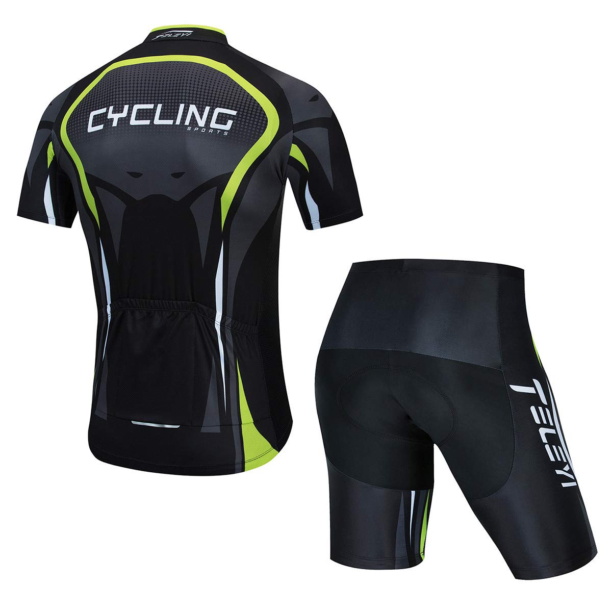 Men's Cycling Jersey Set, Summer Mountain Bike Clothing Short Sleeved Riding Jerseys