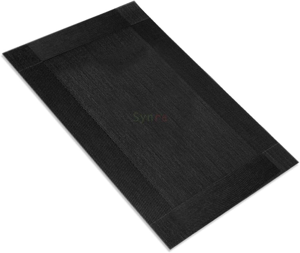 Black Friday π₯ Synra Placemats for Dining Table, Set of 4, Easy Care, Set an Elegant and Inviting Table, and Durable, Non-Slip, Heat-Resistive, and Water-Resistive, Black Color π₯ Flash Sale Synra Placemats for Dining Table, Set of 4, Easy Care, Set an Elegant and Inviting Table, and Durable, Non-Slip, Heat-Resistive, and Water-Resistive, Black Color