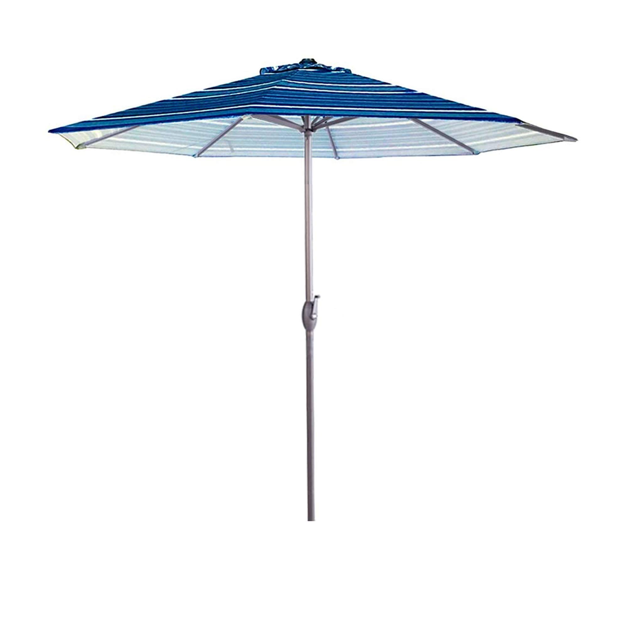 Amazon Com Abba Patio 11ft Patio Umbrella Outdoor Umbrella Patio Market Table Umbrella With Push Button Tilt And Crank For Garden Lawn Deck Backyard Pool Blue Stripe Garden Outdoor