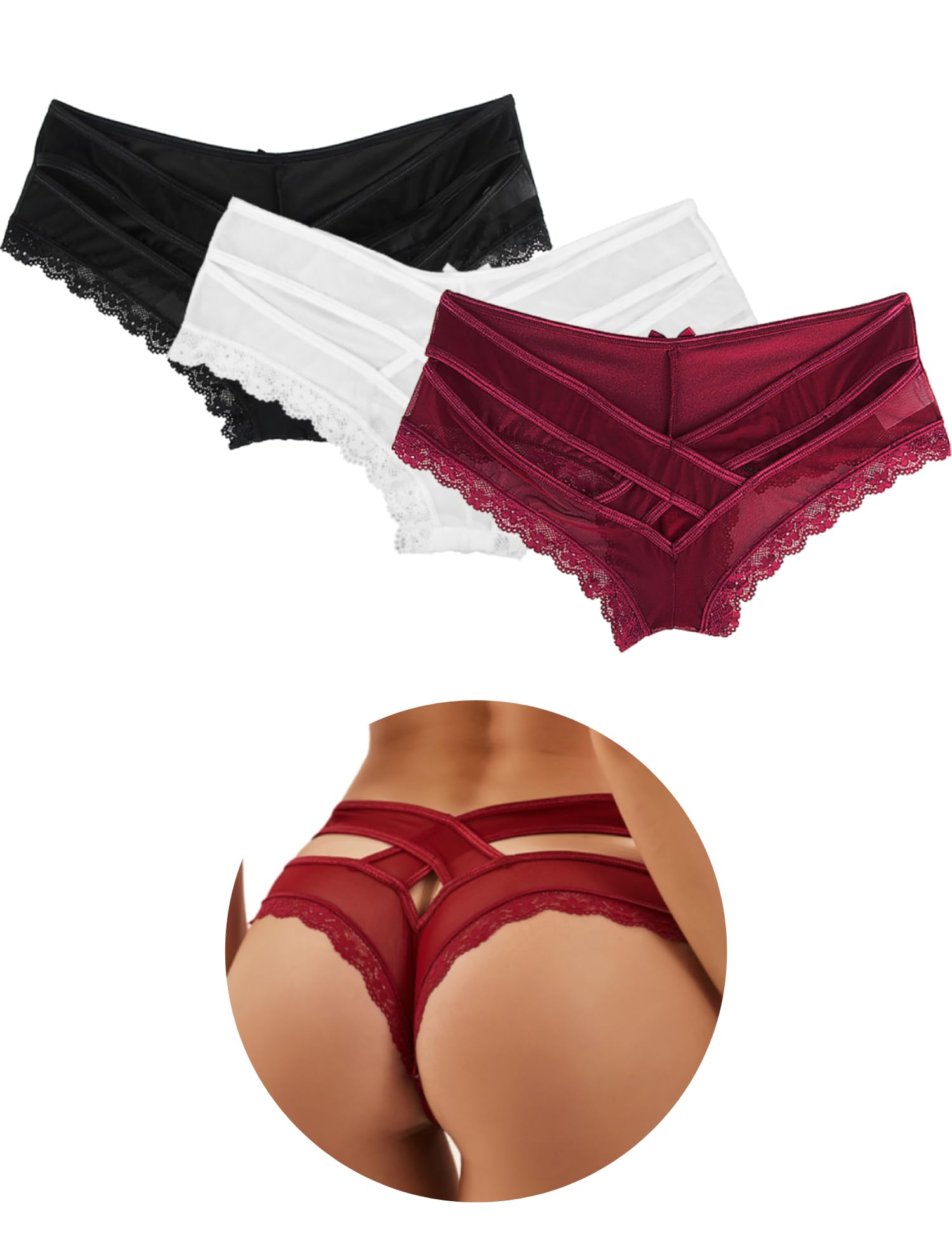 ohmydear Perizoma Donna Seducente 1/2/3/4 Pezzi Pack Tanga Sexydonna Hot Tanga Donna Seducente Perizoma Sexy Donna Mutande Brasiliana Taglie Forti