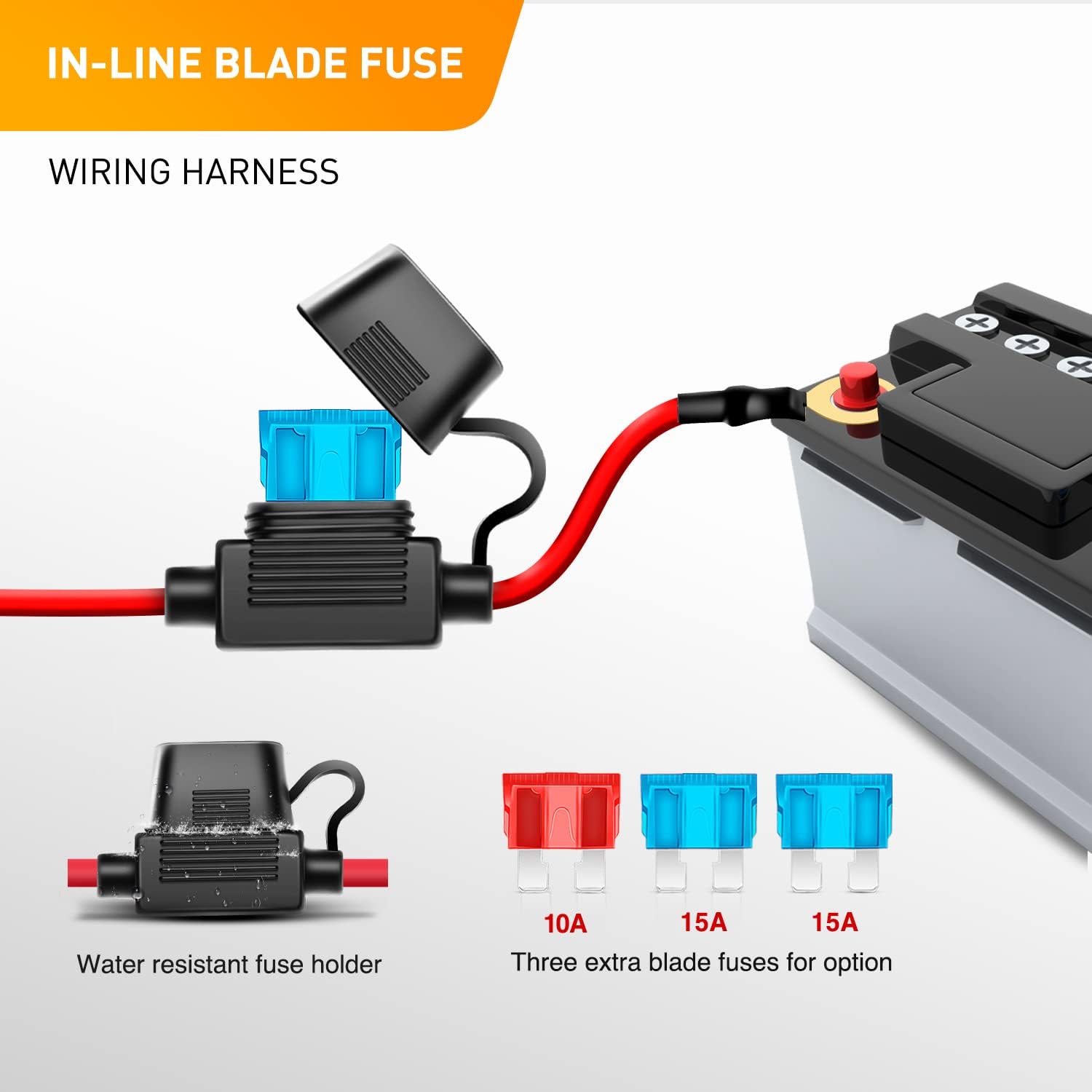 GOOACC 12 Inch 72W Led Light Bar Spot Flood Combo Driving Lighting Off Road Lights Led Lamp with 12V 5Pin Rocker Switch Wiring Harness kit for Truck Golf Cart SUV ATV UTV Boat, 2 Years Warranty