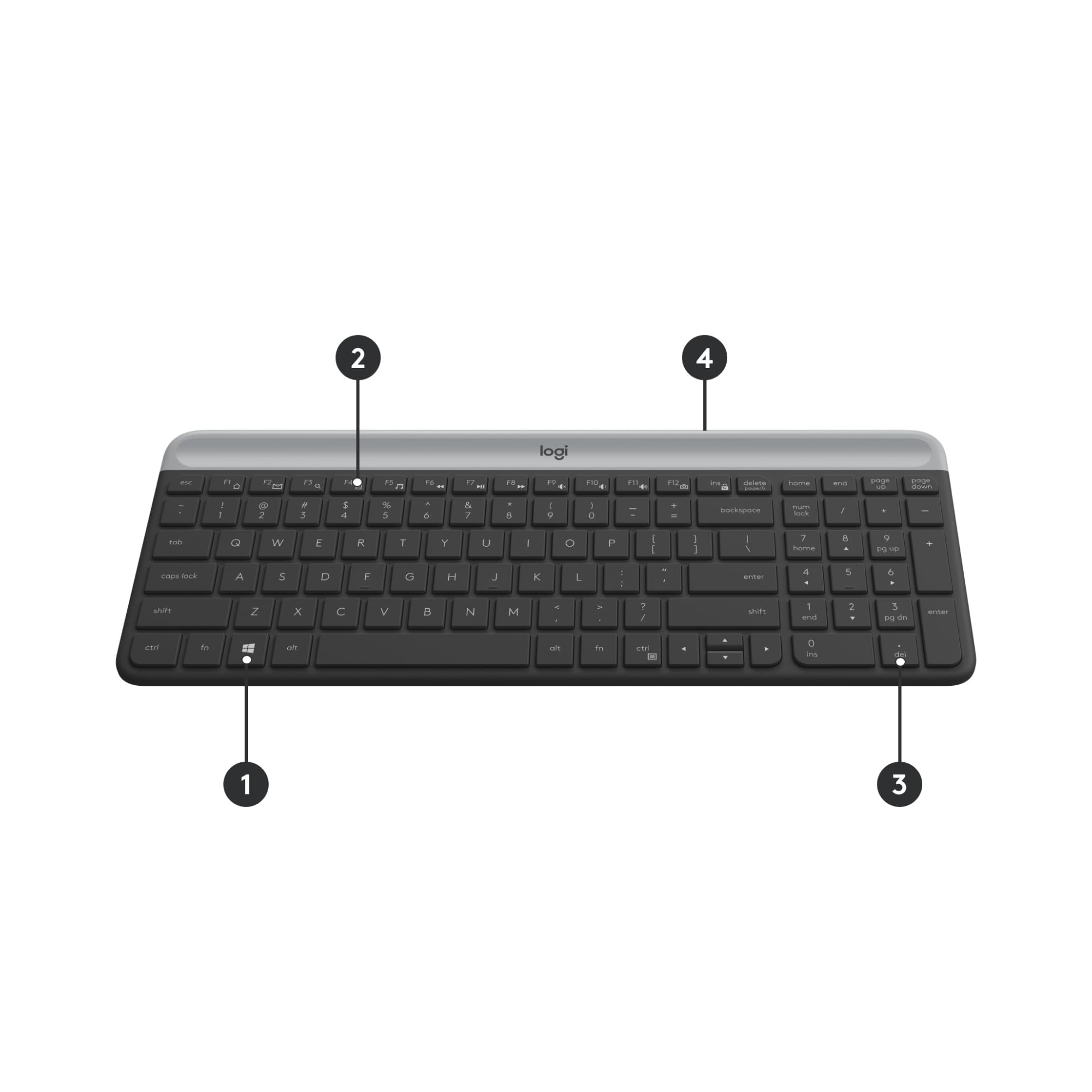 LOGITECH - Dispositivos DE Entrada Slim WRLS Teclado Mouse Combo MK470 - Grafito - CH - Central