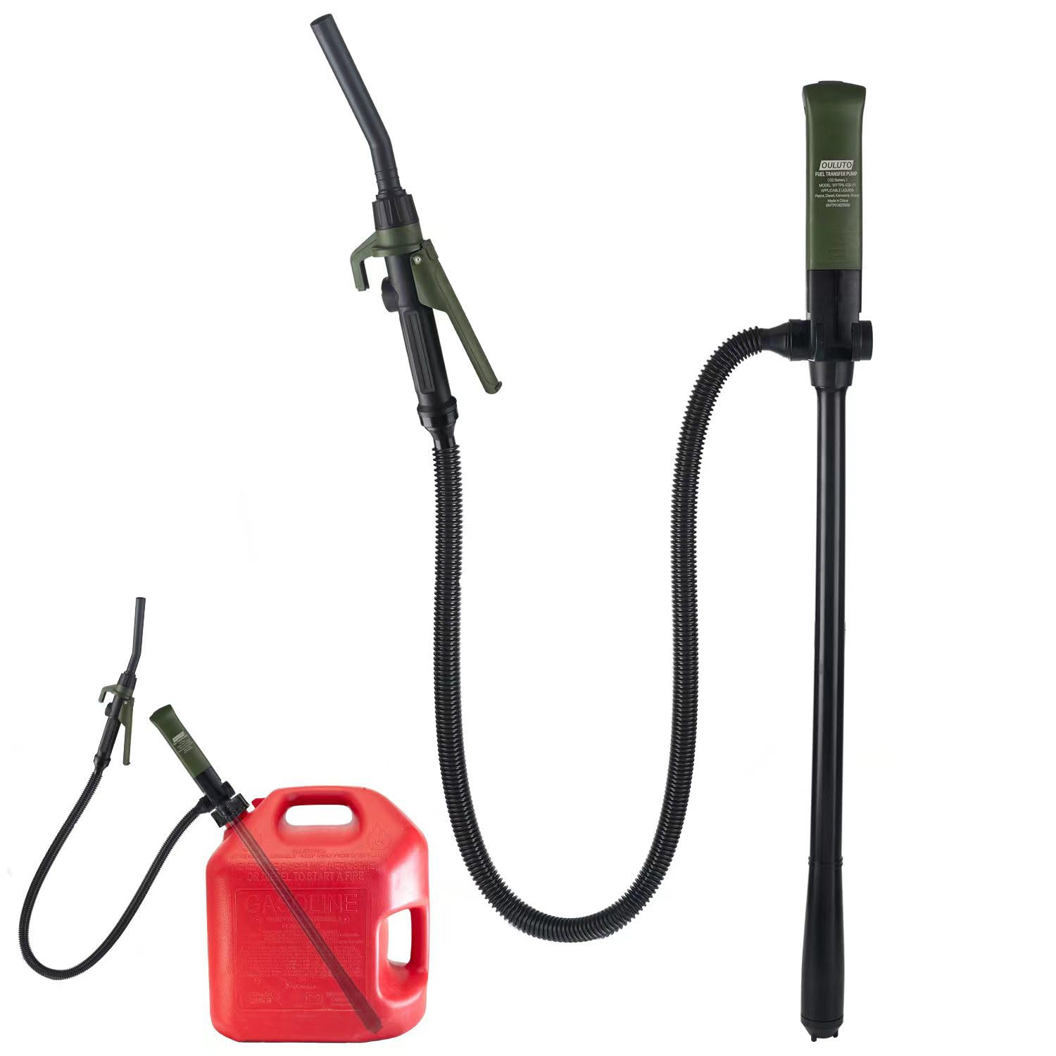 1 stuk benzinepomp voor jerrycan 2,4 GPM: mobiel transportsysteem met antislip handgreep voor auto, boot, tuin, van ABS voor kampeerders en ambachtslieden 350 g