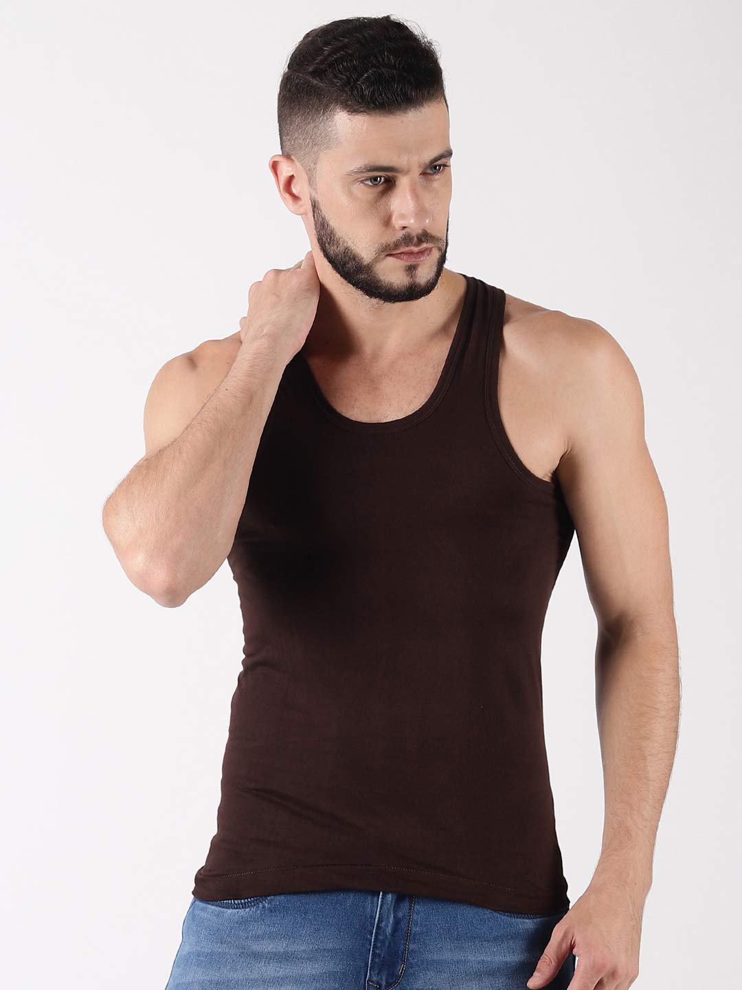 Dollar Lehar Combed Cotton Men's Pack of 8 Multicolour Vest - Image 2 thumbnail