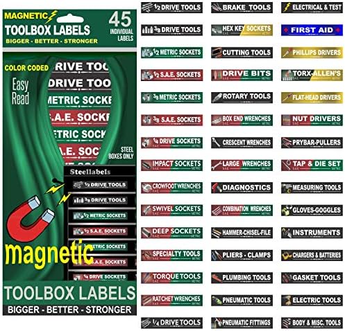Ultimate Magnetic Toolbox Labels - Green Edition
