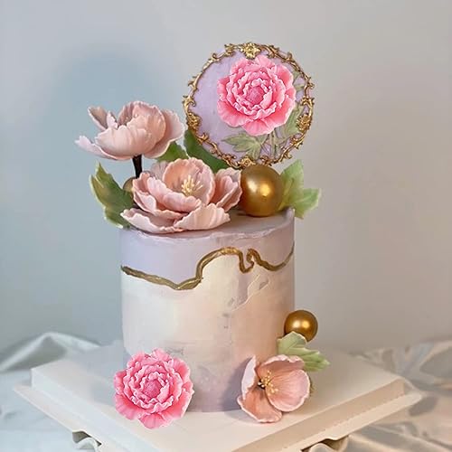Vista 7 de Mujiang 3D peonía flor pastel decoración silicona gelatina azúcar chocolate fondant moldes Molde de fondant de flor de peonía