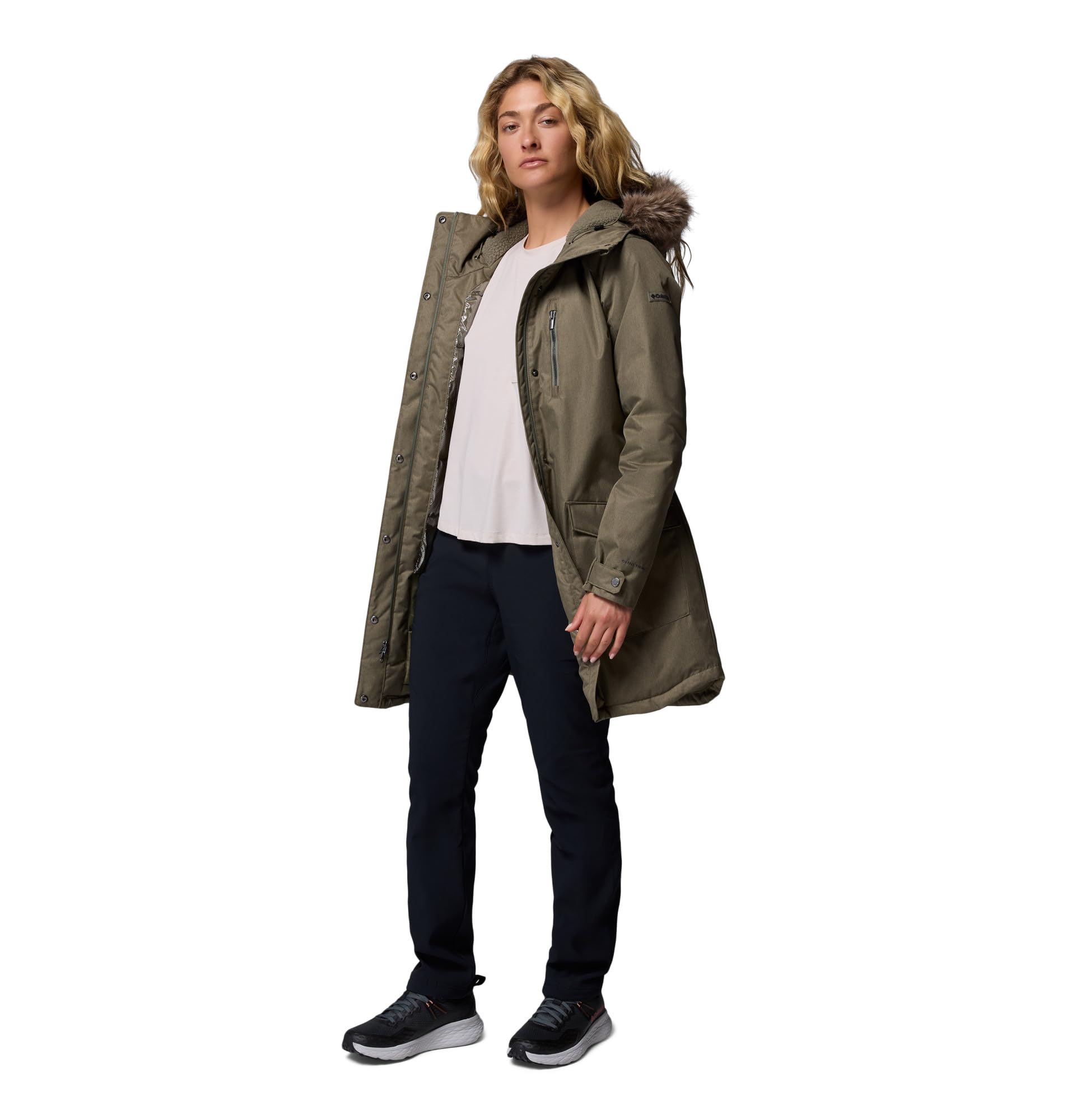 Columbia Chaqueta larga aislante Suttle Mountain de primera generación para mujer