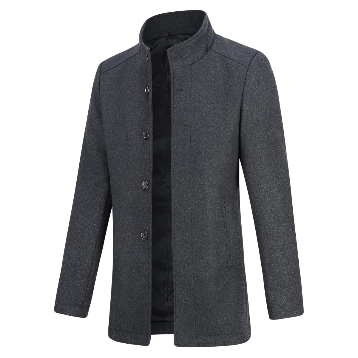 YOUTHUP Cappotto in Lana da Uomo Vestibilità Regolare Cappotti da Lavoro Invernale in Lana di Transizione