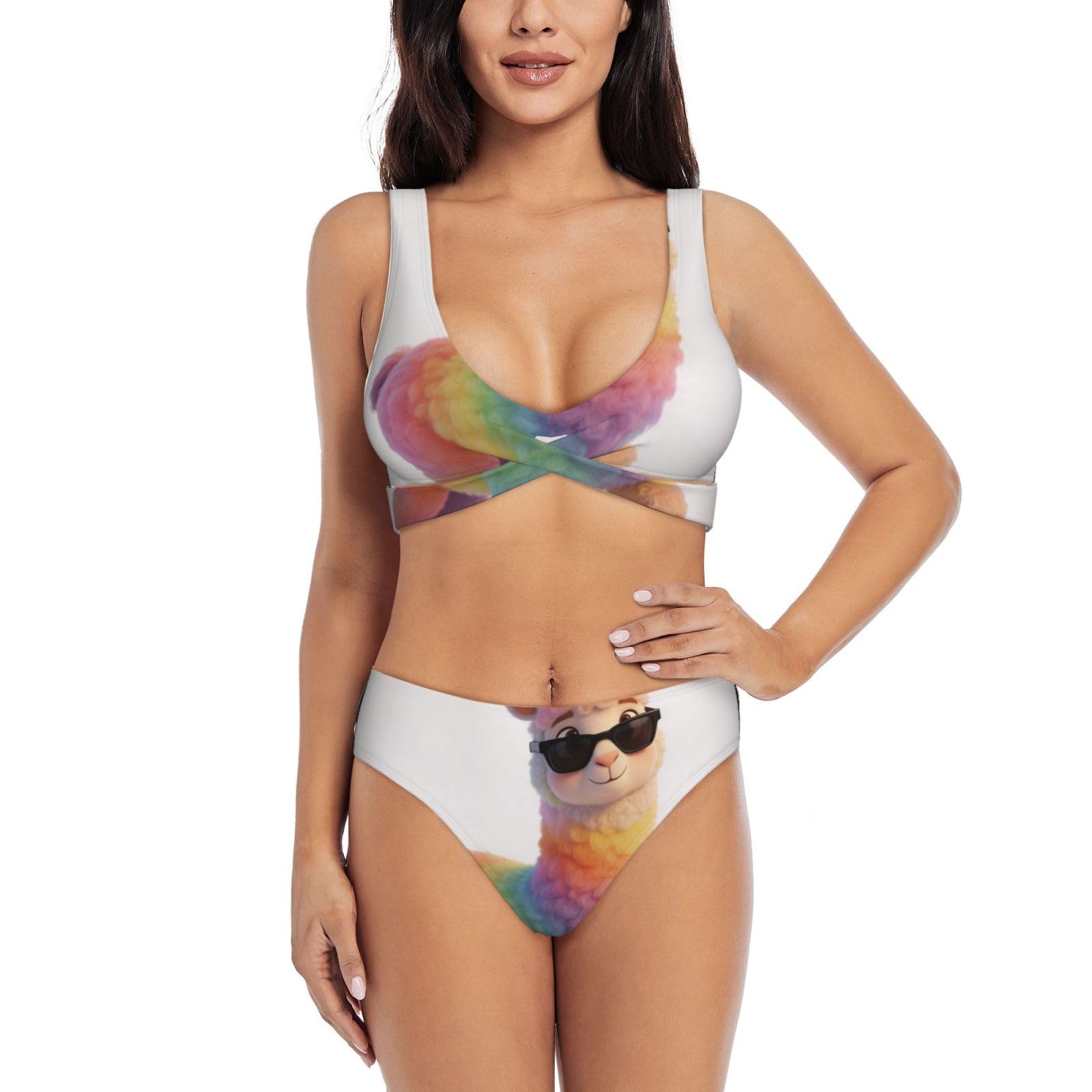 Maillot de bain deux pièces push-up triangle réglable avec coussinets - 8