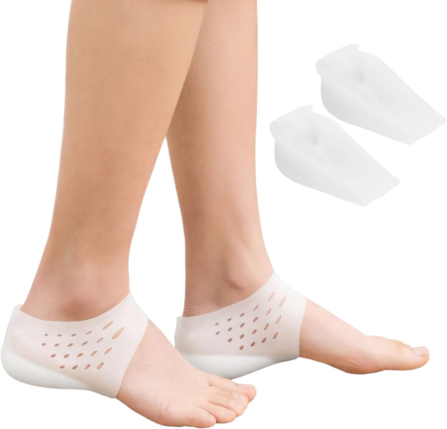 Healifty Height Increase Soles Heels Sleeve Gel Heel Height Invisible Elevators Arch Support Pads Heel Protectors Cushion (5Cm)