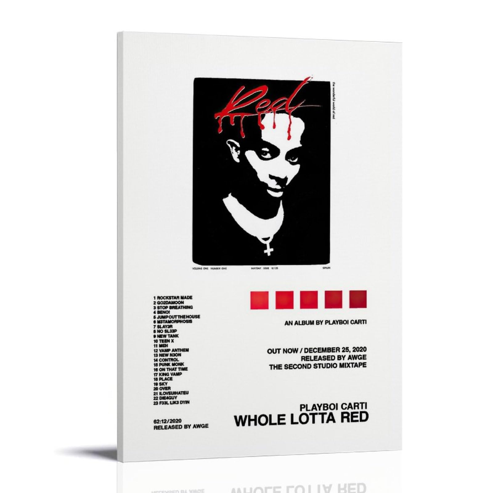 DEEBOW Whole Lotta Red (2) Poster Decorative Painting Canvas Wall Posters And Art Picture Print Modern Family Bedroom Decor Posters 24x36inch(60x90cm)