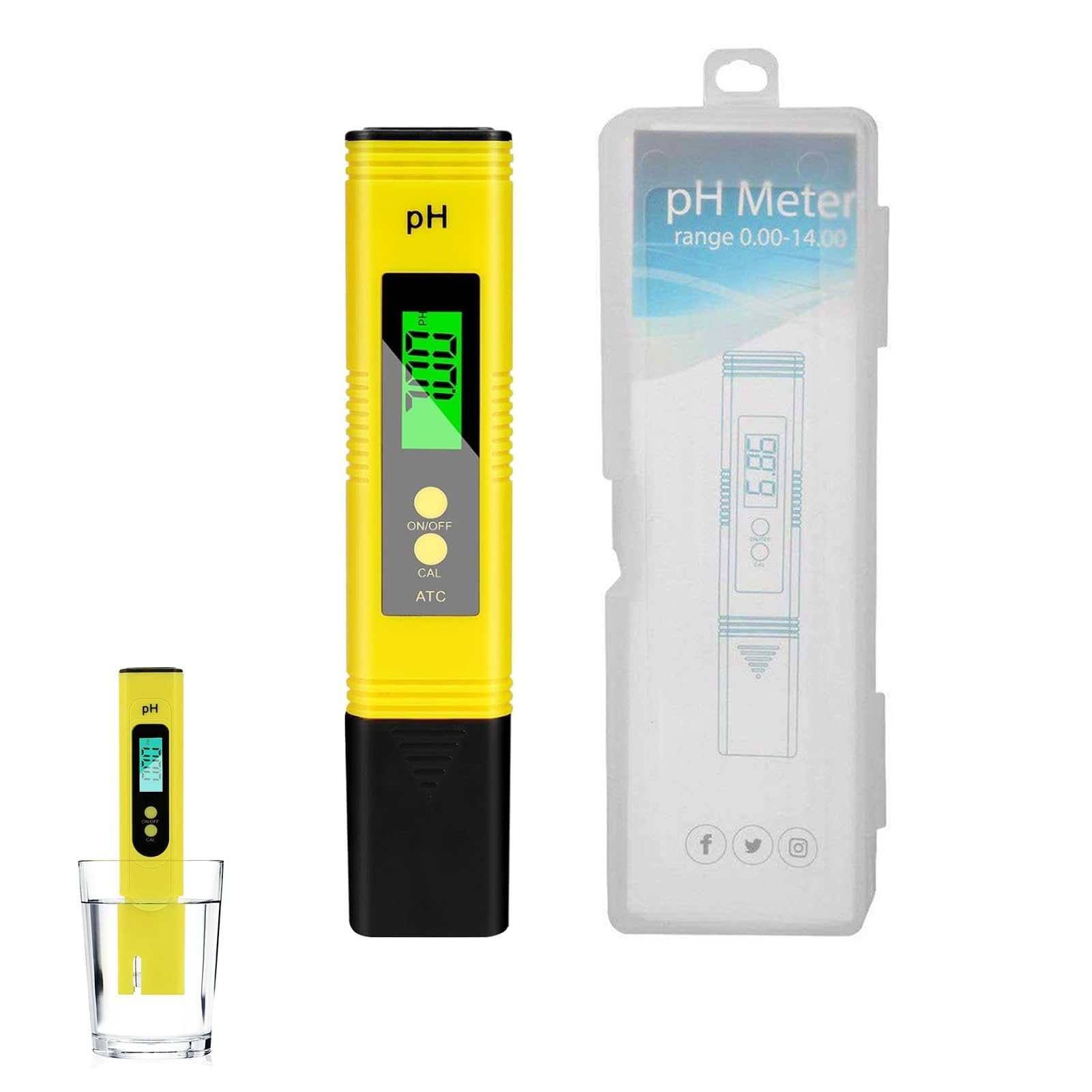 Medidor de PH Digital LCD Portátil Alta Precisión 0,01 0-14 N03-PH Acidity Meter
