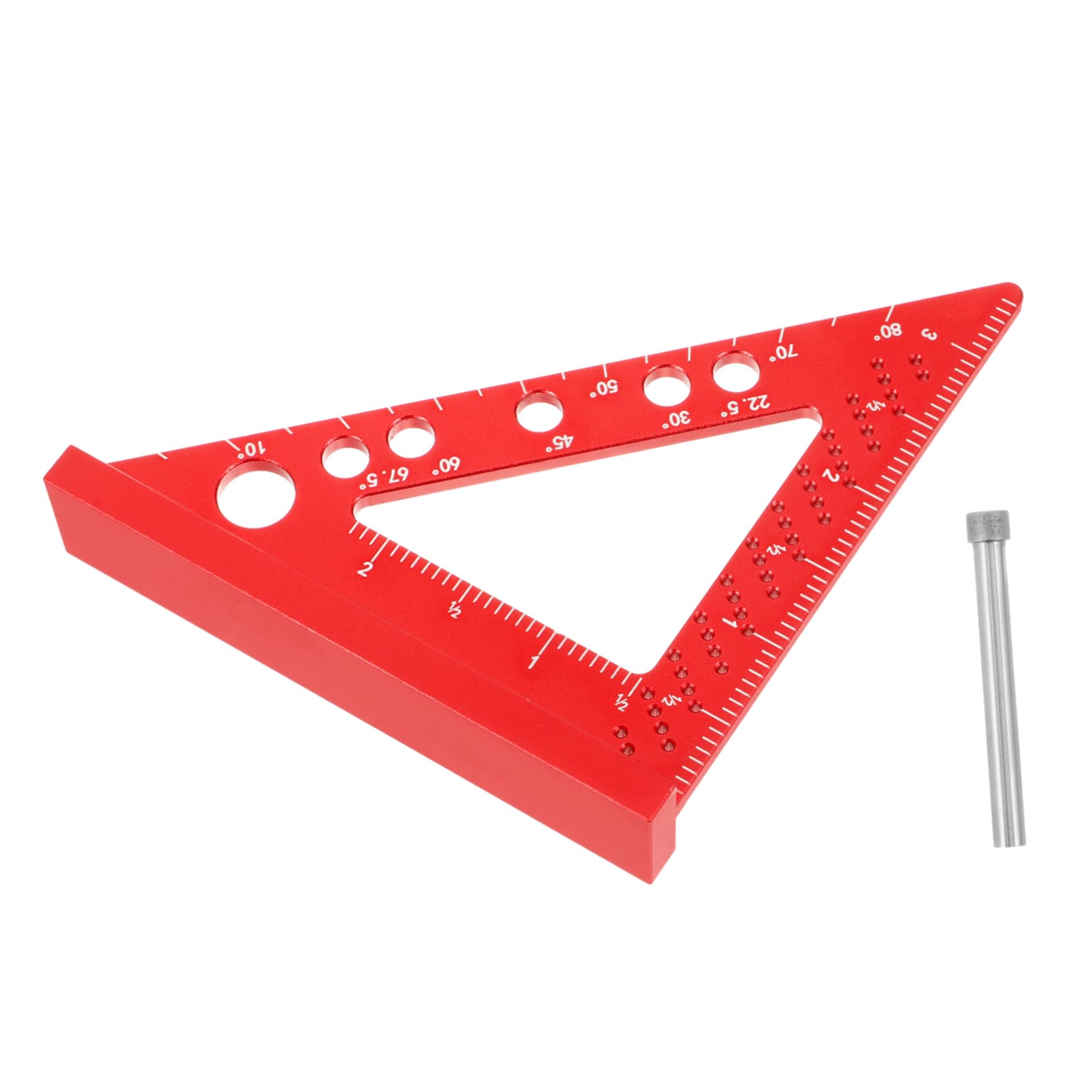 DOITOOL 4 Stück Tischler-quadratlineal Werkzeug Quadratisch Spannquadrat Baulineal Lineale Zeichnen Geometrie-dreieck-lineale Kleines Einrahmendes Rot Aluminium