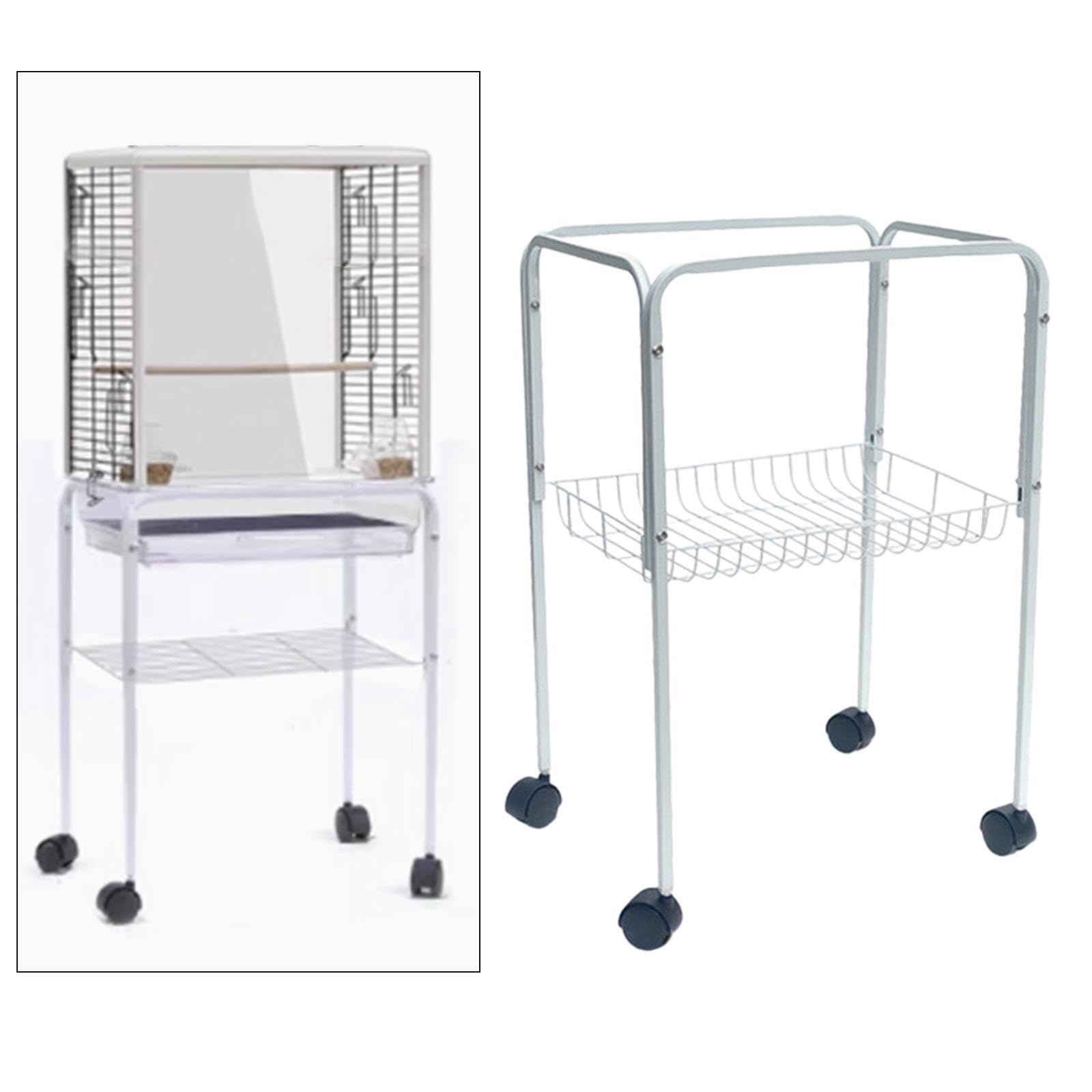 Práctico Soporte para Jaula de pájaros con construcción de Acero Duradero para Loros. Fácil Movilidad y Aplicaciones versátiles en el hogar. Soporte para Jaula pájaros. Marco para Loros.