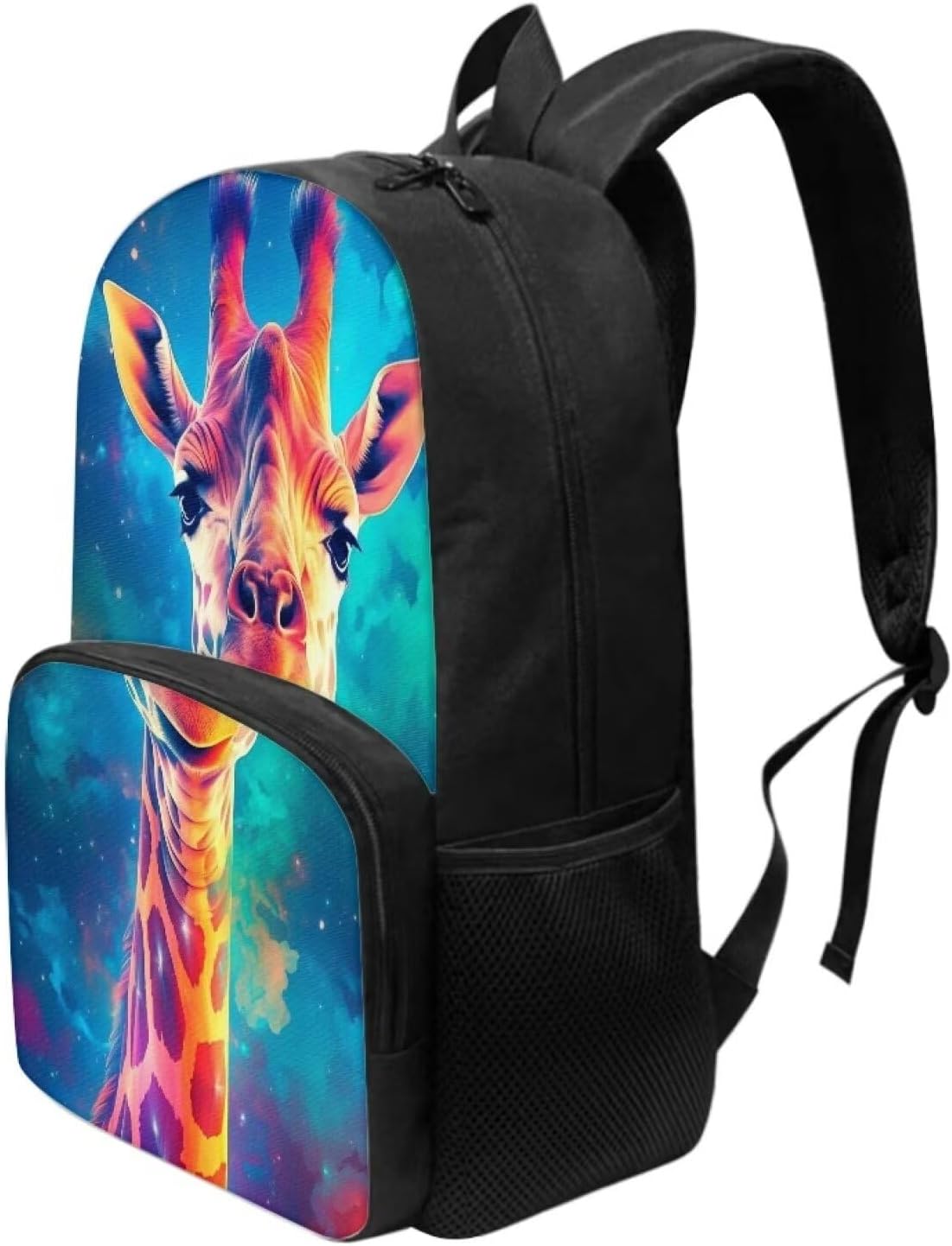 Cute Giraffe Print Cute Animal Print Large Backpack for Kids Boys Girls School Student Personalized Laptop Pad Tablet Travel School Bag with Multiple Pockets