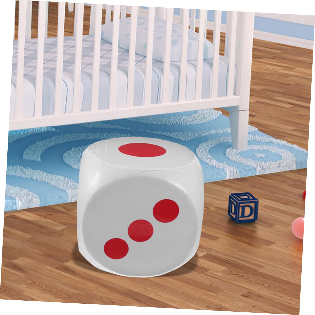 UKCOCO Dados de Espuma Jumbo Blancos Seis Caras Portátiles de Gran Tamaño para Juegos de Fiesta y Habilidades Matemáticas para Niños y Adultos