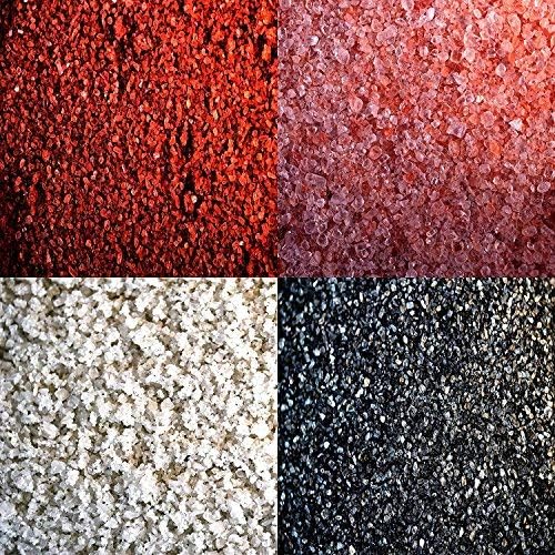 Premium Gourmet Salt Original Classic 4 Starter Pack Large Size (Pink Himalayan, Hawaiian Black Lava, Hawaiian Red Alaea, and French Grey - 4 ounces each) Kosher Certified