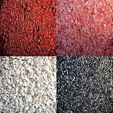 Premium Gourmet Salt Original Classic 4 Starter Pack Large Size (Pink Himalayan, Hawaiian Black Lava, Hawaiian Red Alaea, and French Grey - 4 ounces each) Kosher Certified Cover