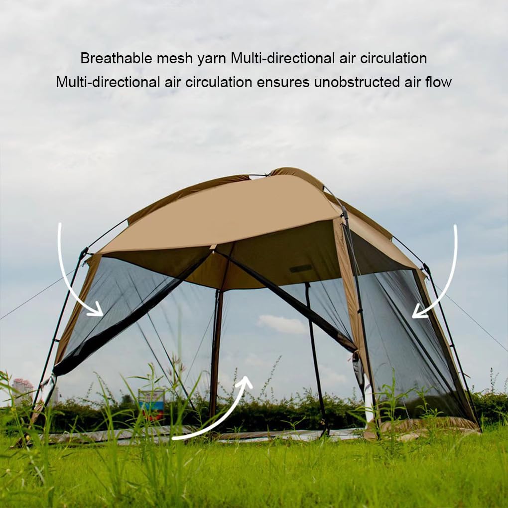 Tenda da campeggio impermeabile, facile da montare, tipo2 | appassionati di campeggio all'aperto, con protezione UV e tendalino parasole.