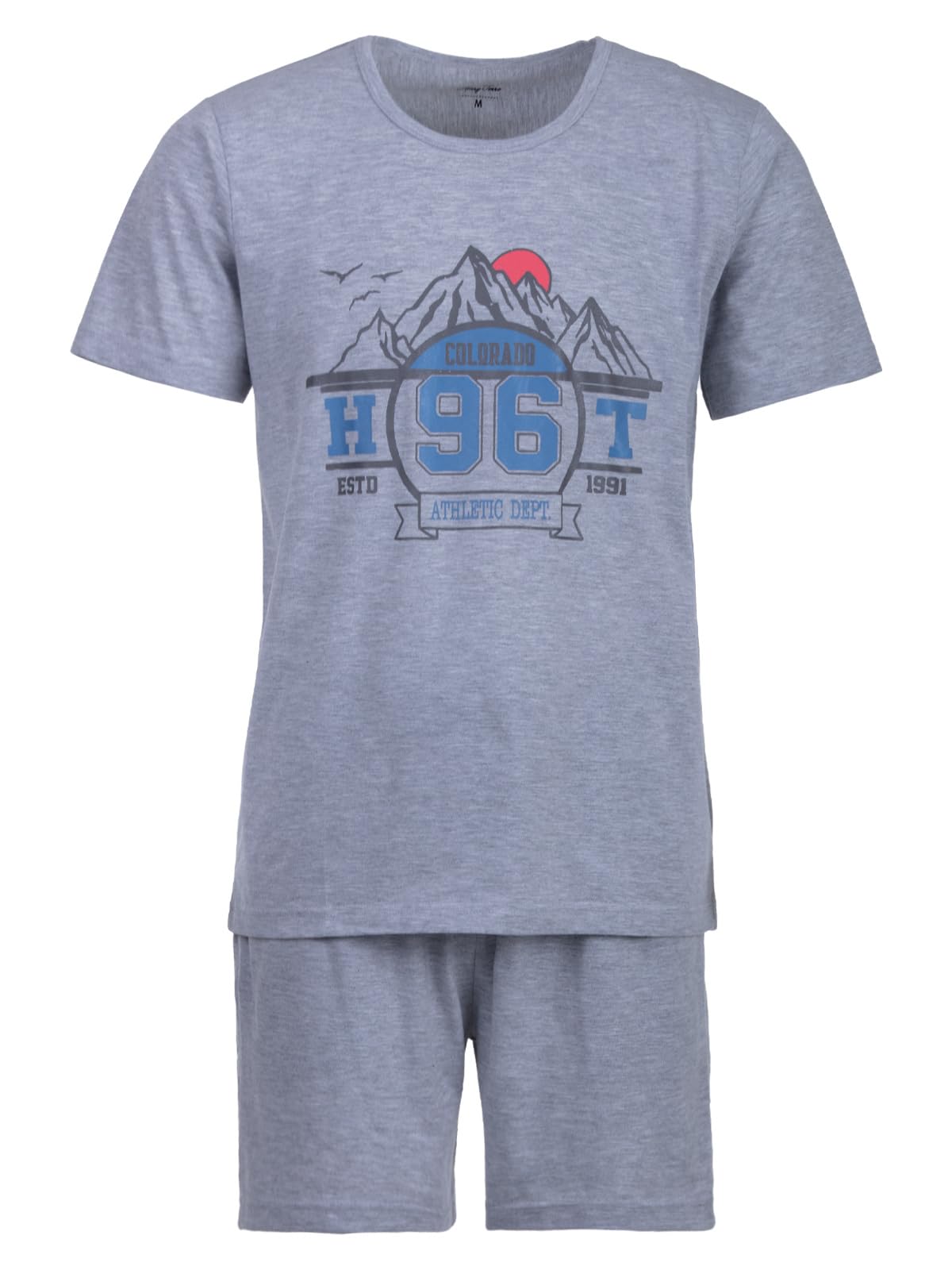 Henry Terre Herren Pyjama Shorty Colorado 96 Schlafanzug Set M-5XL Baumwolle