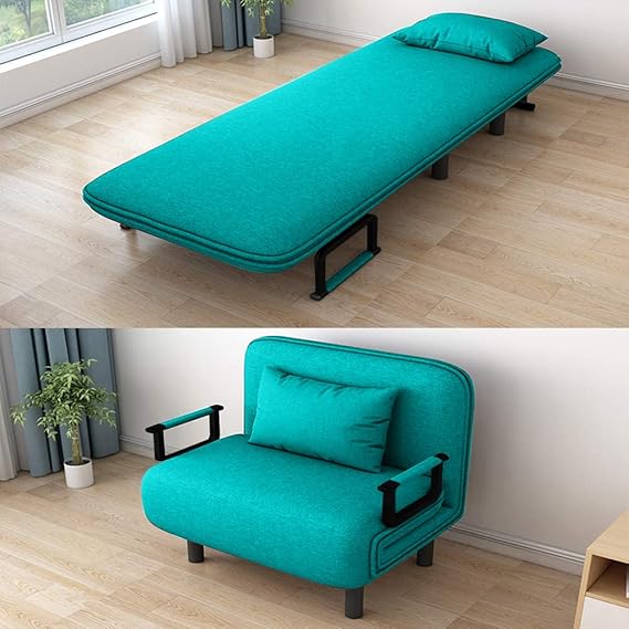 Royal INTERIORS Single Seater Folding Sofa Cum Bed with Cushion and