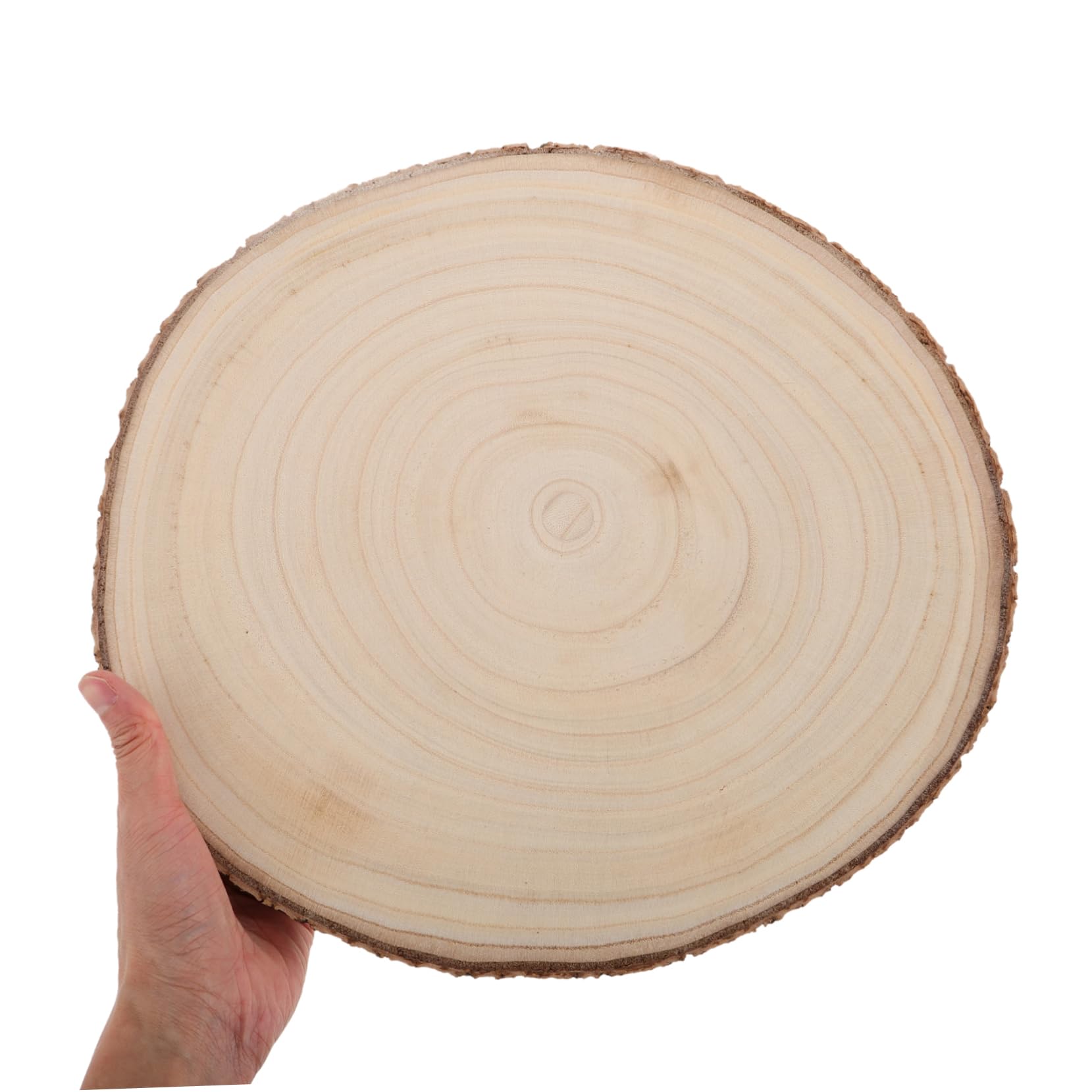 Unbehandelte Holzscheiben für Bastelarbeiten, 2 Stück, Naturbelassen | Malerei und Kreative Deko, Holz, Beige, Vielseitig Nutzbar, für Hochzeiten und Bürodekoration