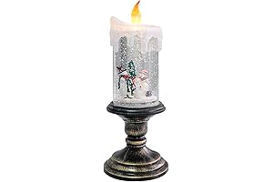 Eldnacele Snow Globe Candle: Capture the Spirit of Winter with an Enchanting Luminous Display