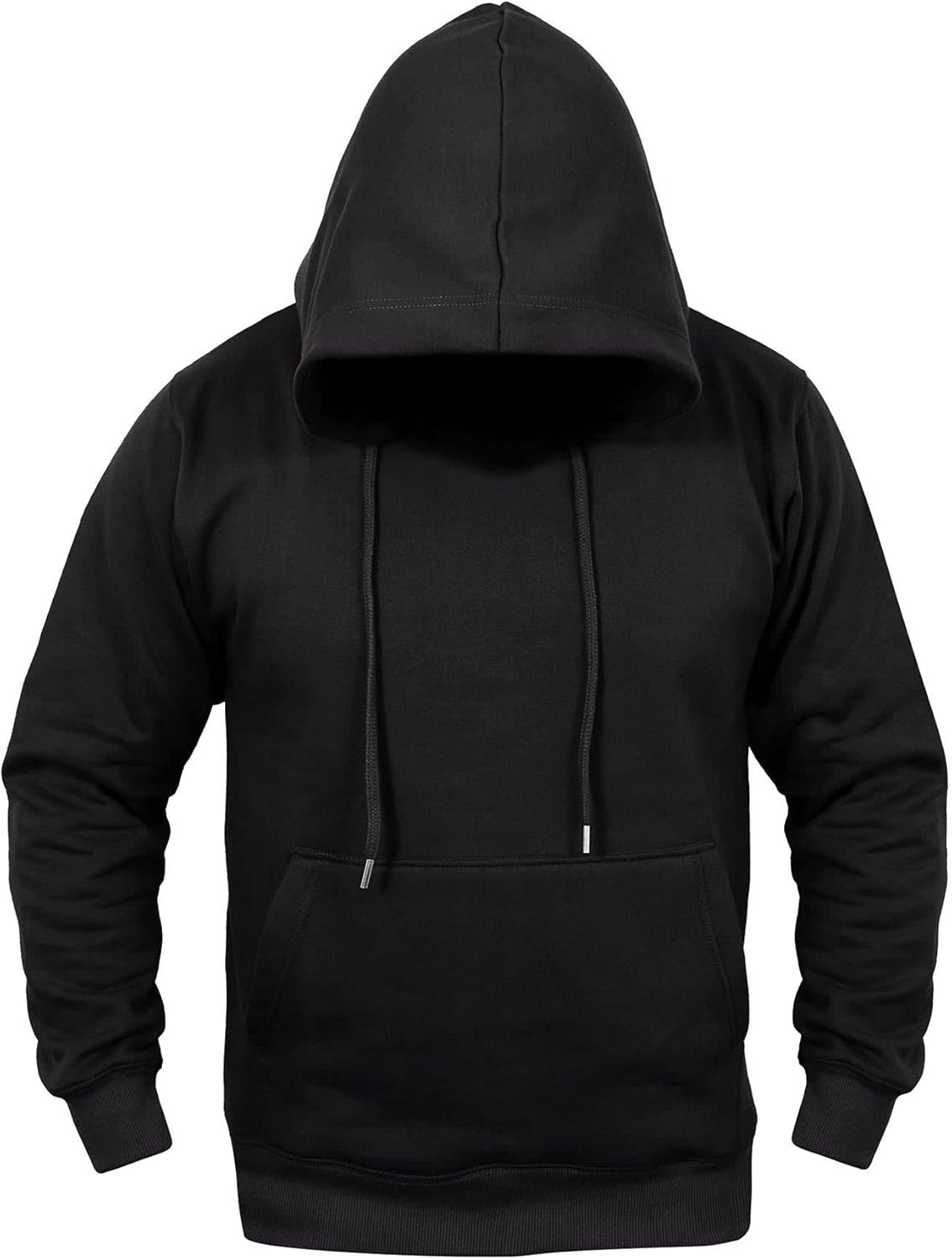 A2Z Mens Fleece Hoodie Pullover Hooded Sweatshirt Long Sleeve S/M/L/XL Black