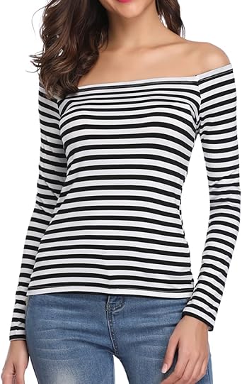 one shoulder tops amazon