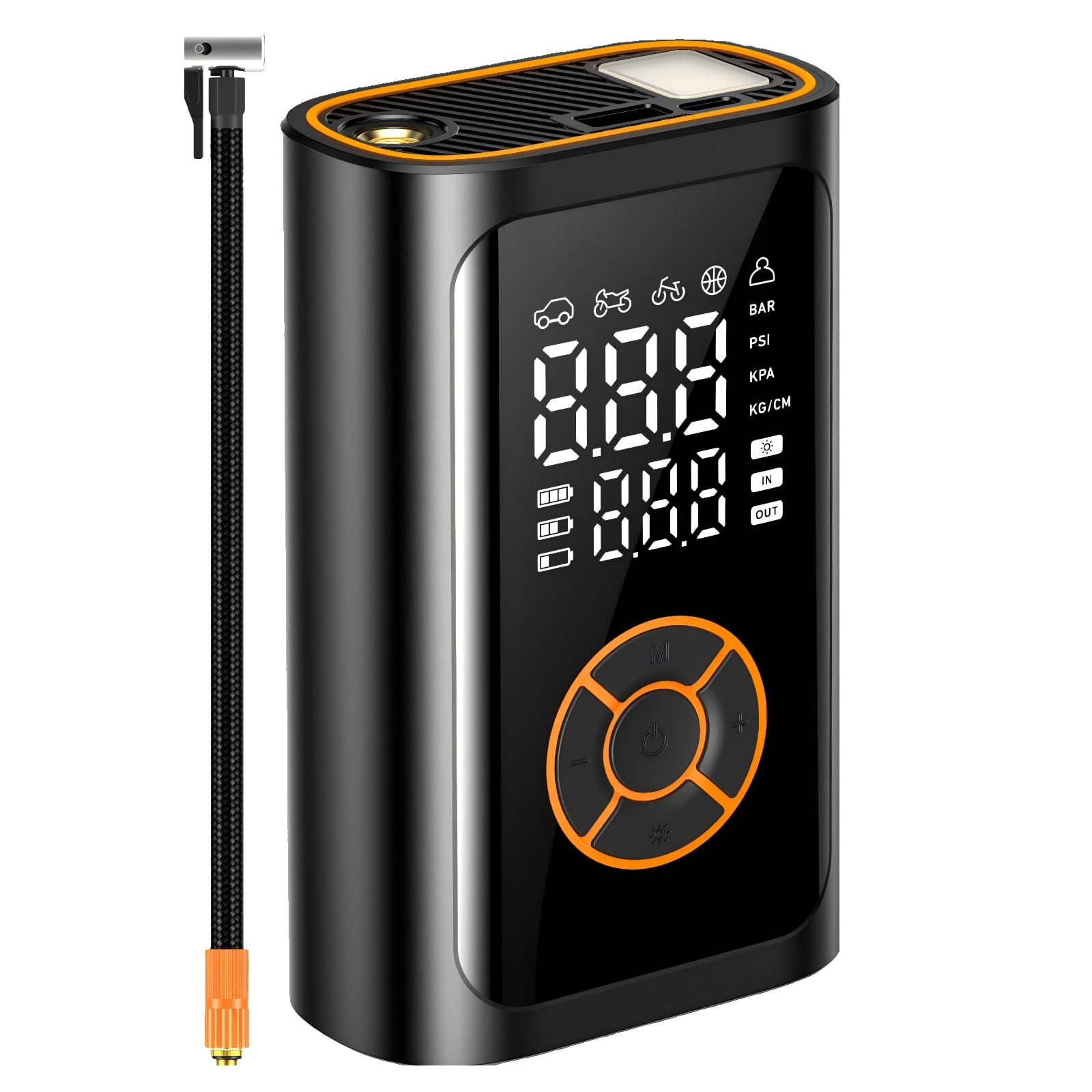 Amazon | 電動空気入れ コードレス 150PSI タイヤ空気入れ 自転車