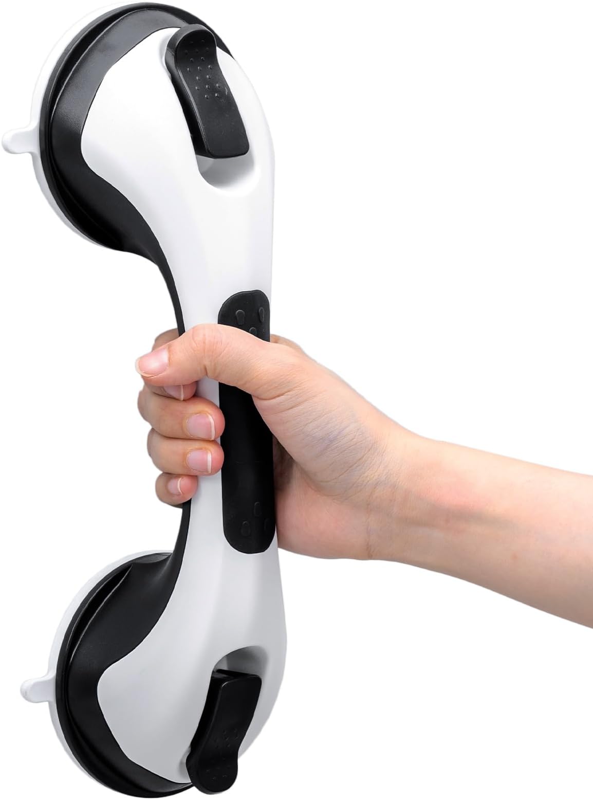 TAILI Suction Grab Rails for Bathroom, 31cm, 110kg, NoDrill, Black, Elderly