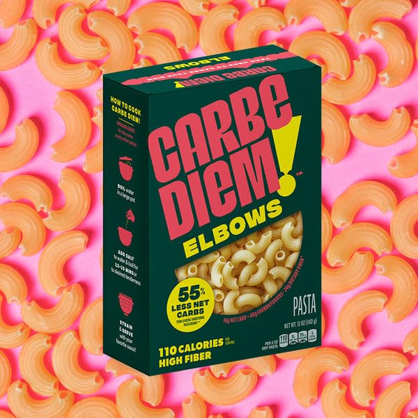 Carbe Diem Low Carb Elbows Pasta 12 oz (Pack of 12)