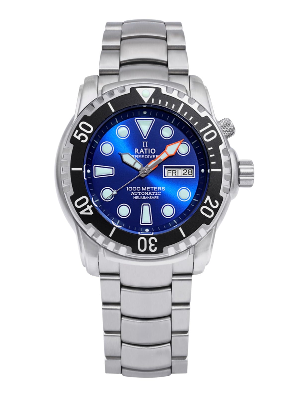FreeDiver Helium-Safe Dive Watch Sapphire Crystal Automatic Diver Watch 1000M Water Resistant Diving Watch for Men