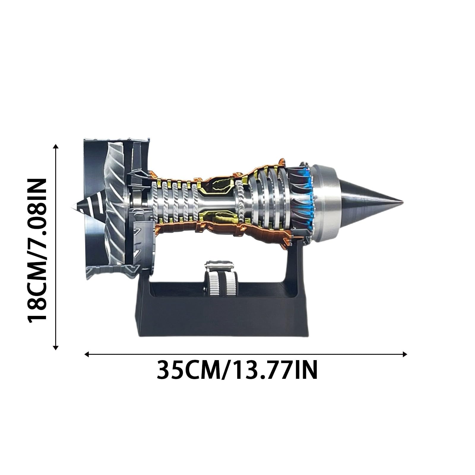 120 Simulationsmotor Modellbausatz für Flugshow Ausstellung Leuchtspielzeug Start Mechanik Pädagogisches Weltraumprojekt Jugendliche Bastler Geschenk (Blue2, One Size)
