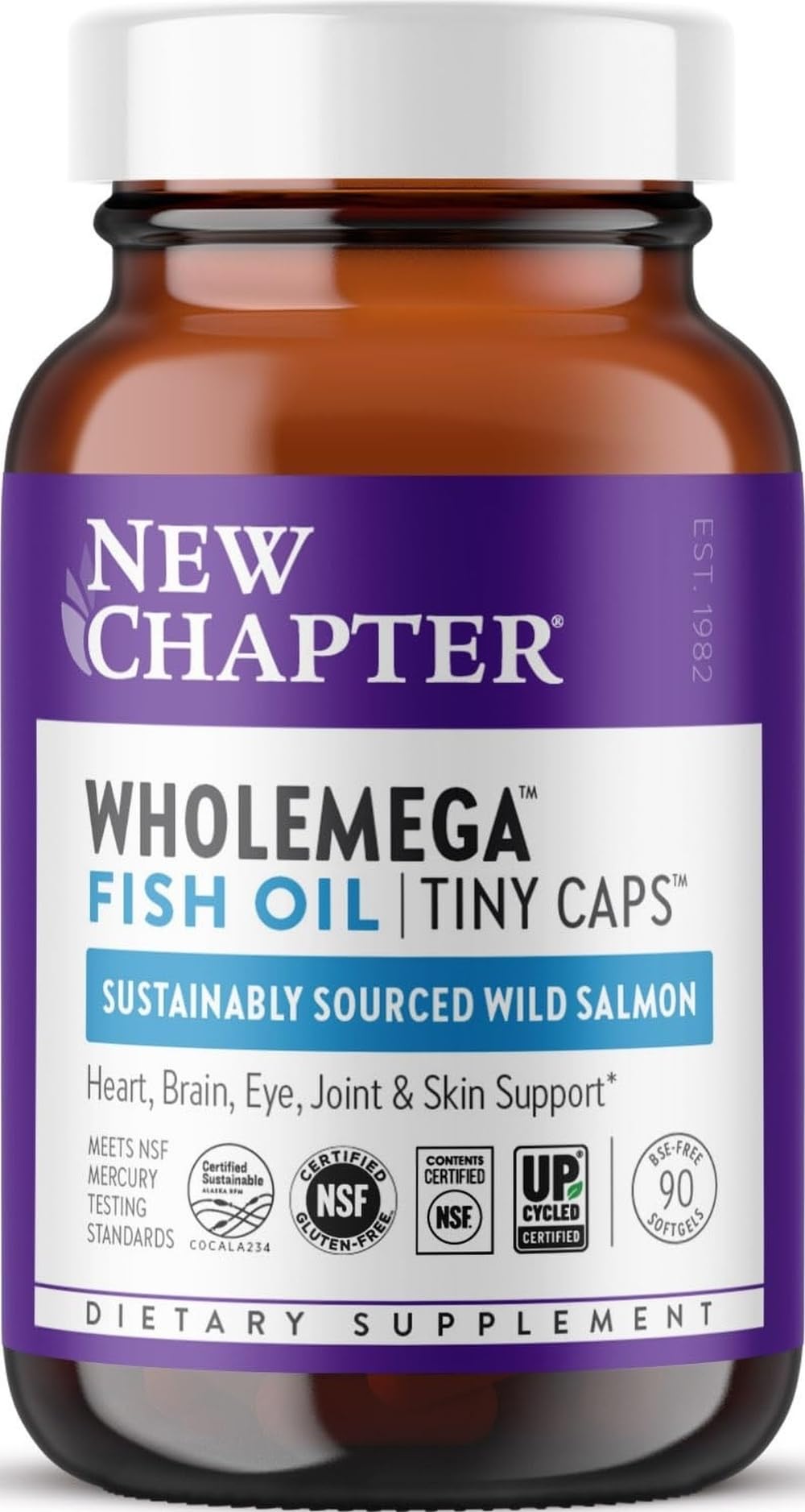 New Chapter Wholemega Tiny Capsule Fish Oil, 90 Count 90 Count (Pack of 1)