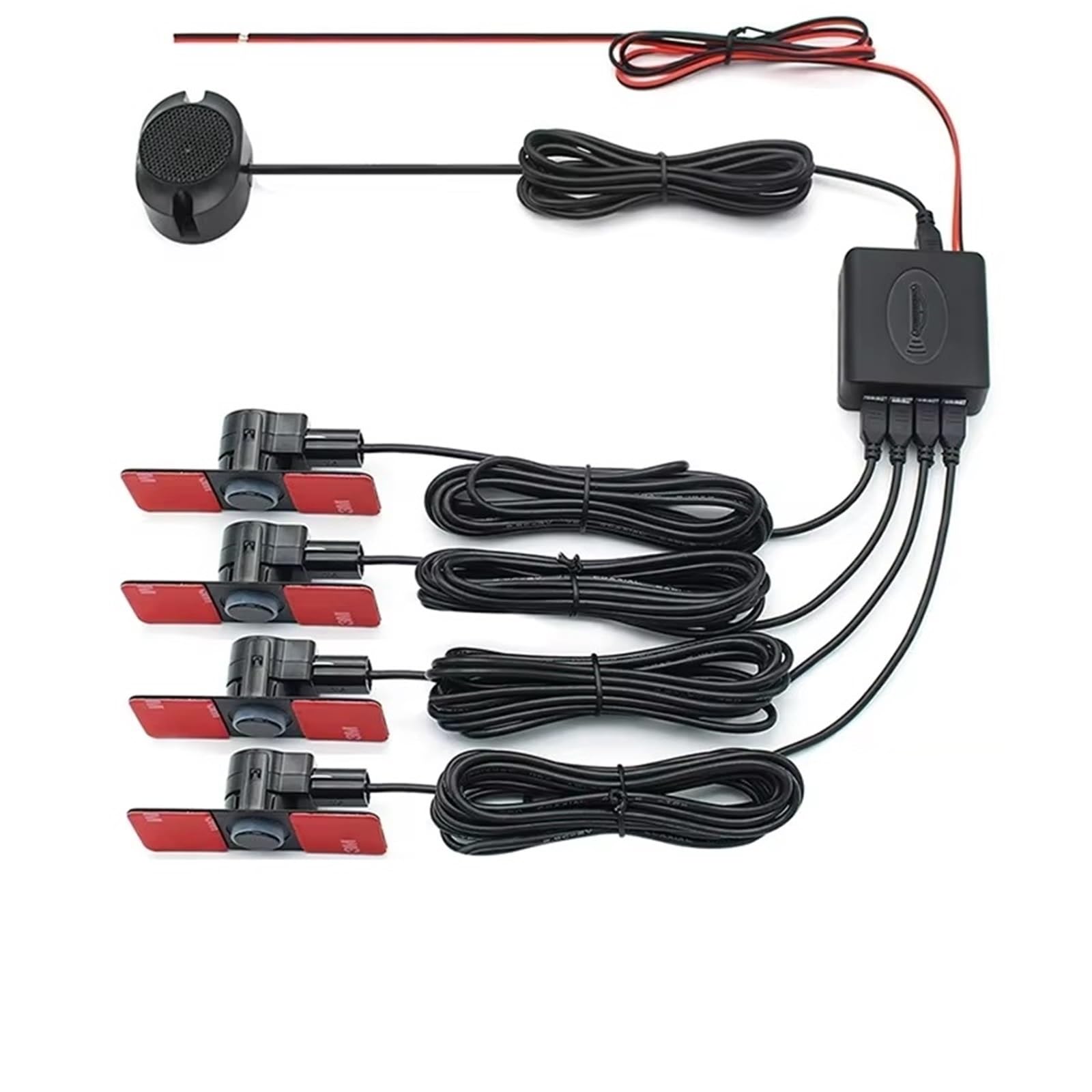 Kit Sensori Parcheggio Per Auto Radar Retromarcia Allarme Sonoro Indicatore Sonda 4 Sensori Cicalino 16.5mm Monitor Per Angoli Ciechi Per Auto Sensore Retromarcia(Sliver)