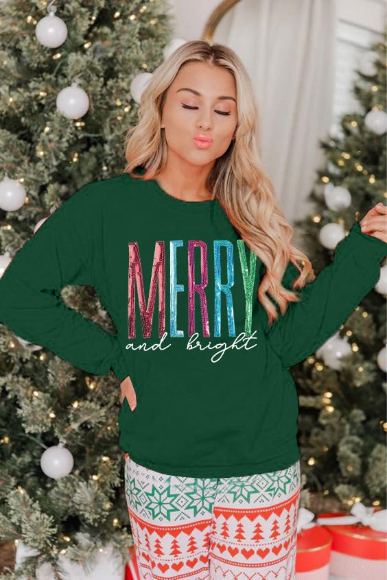 Sequin Merry and Bright Sweatshirts - image 5