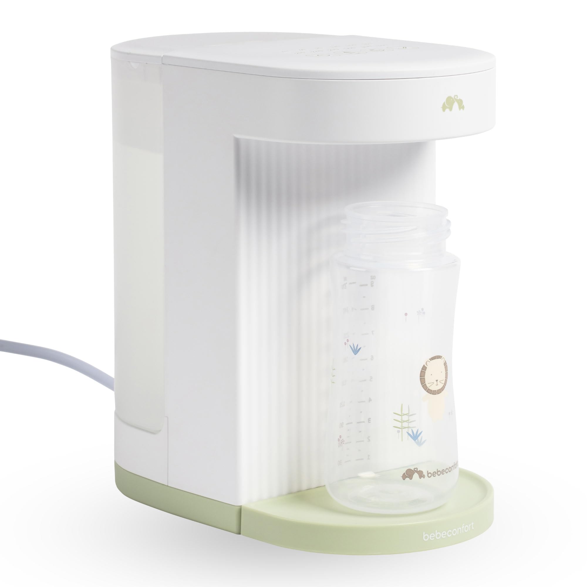 Bebeconfort Preparatore di Biberon Neonato Istantaneo, Temperatura Ideale in Secondi, Scaldabiberon Neonato Rapido e Silenzioso, Acqua Calda max 80°C, Capacità 1,1 L, Memoria, Autopulente, Compatto