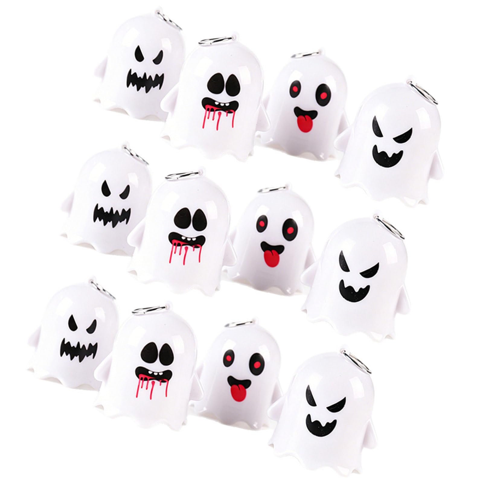 Oxxggkao Of 12 Halloween Specter Light Battery Operated Decorative Hanging Ornament for Home and Party Halloween Manifestation LED Light