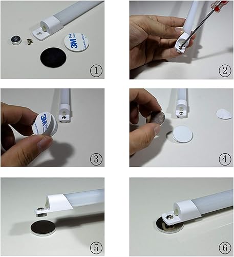 Miniatura 5 de Luces LED de 110 V para debajo del gabinete, iluminación LED de 17 pulgadas con cable de enchufe de 6 pies, lámpara de escritorio de lectura para