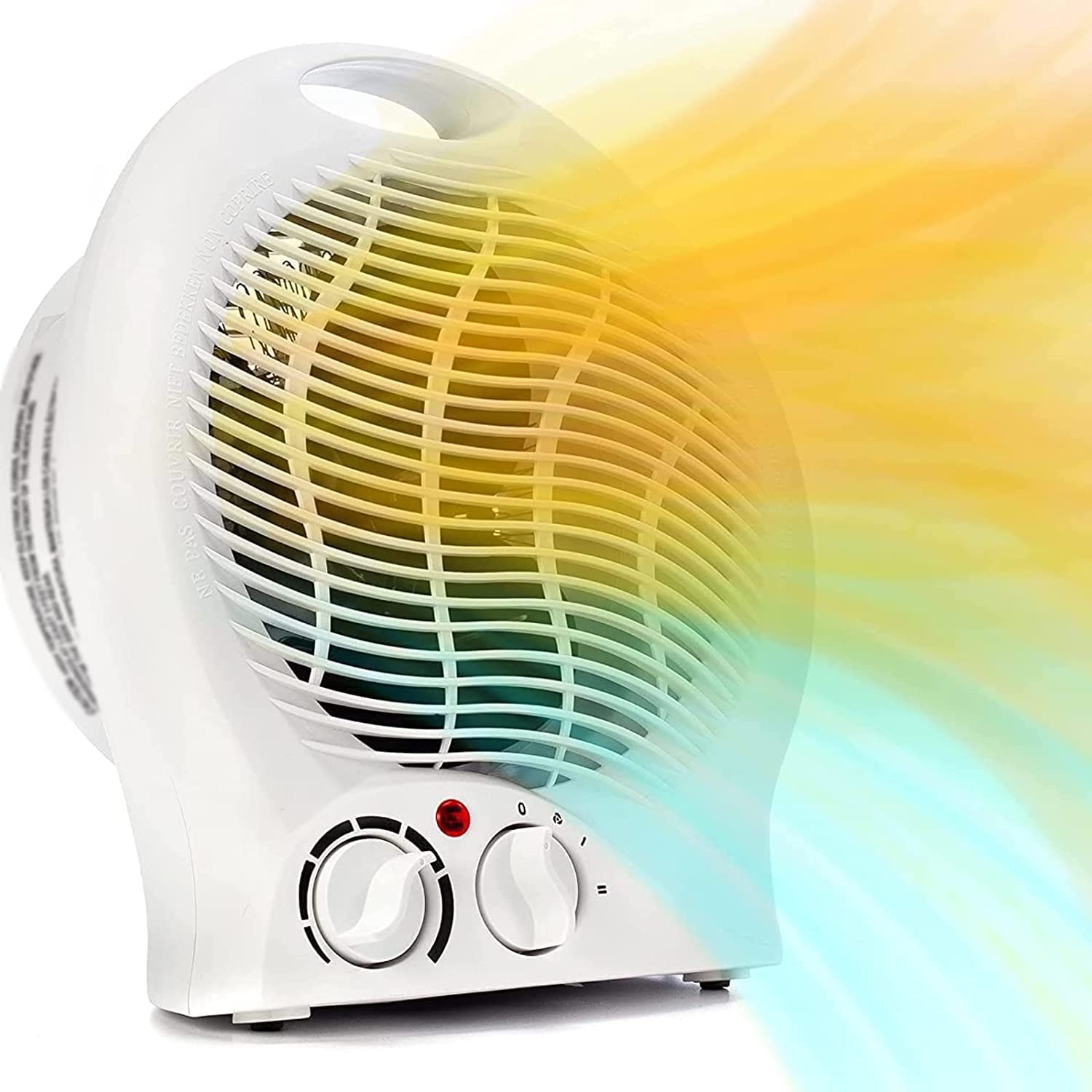 JTLY2000w Fan Heater, Energy-Saving, Quiet, Electric Heater, Mobile Electric Heater For Rooms Up To 20 Square Meters, Mobile Electric Heater, Compact Radiator, White,White