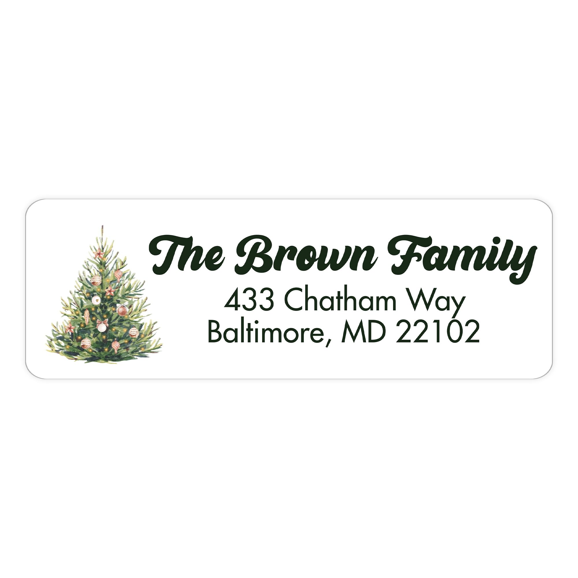 Address stickers christmas