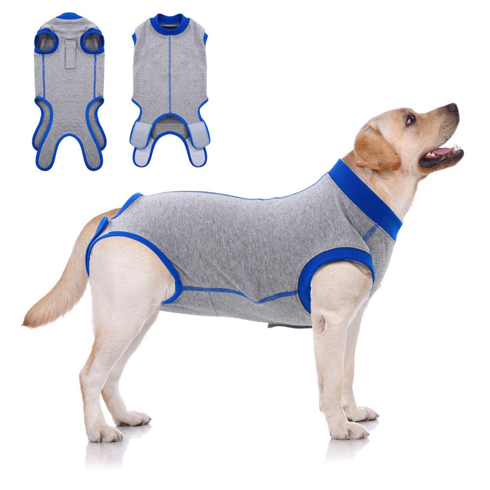 PUMYPOREITY Recovery Suit for Dog Cat After Surgery Wear, Male Female Dog Cone E-Collar Alternative, Professional Recovery Costume for Puppy Kitten Abdominal Wound Skin Damage Weaning Post- Operative