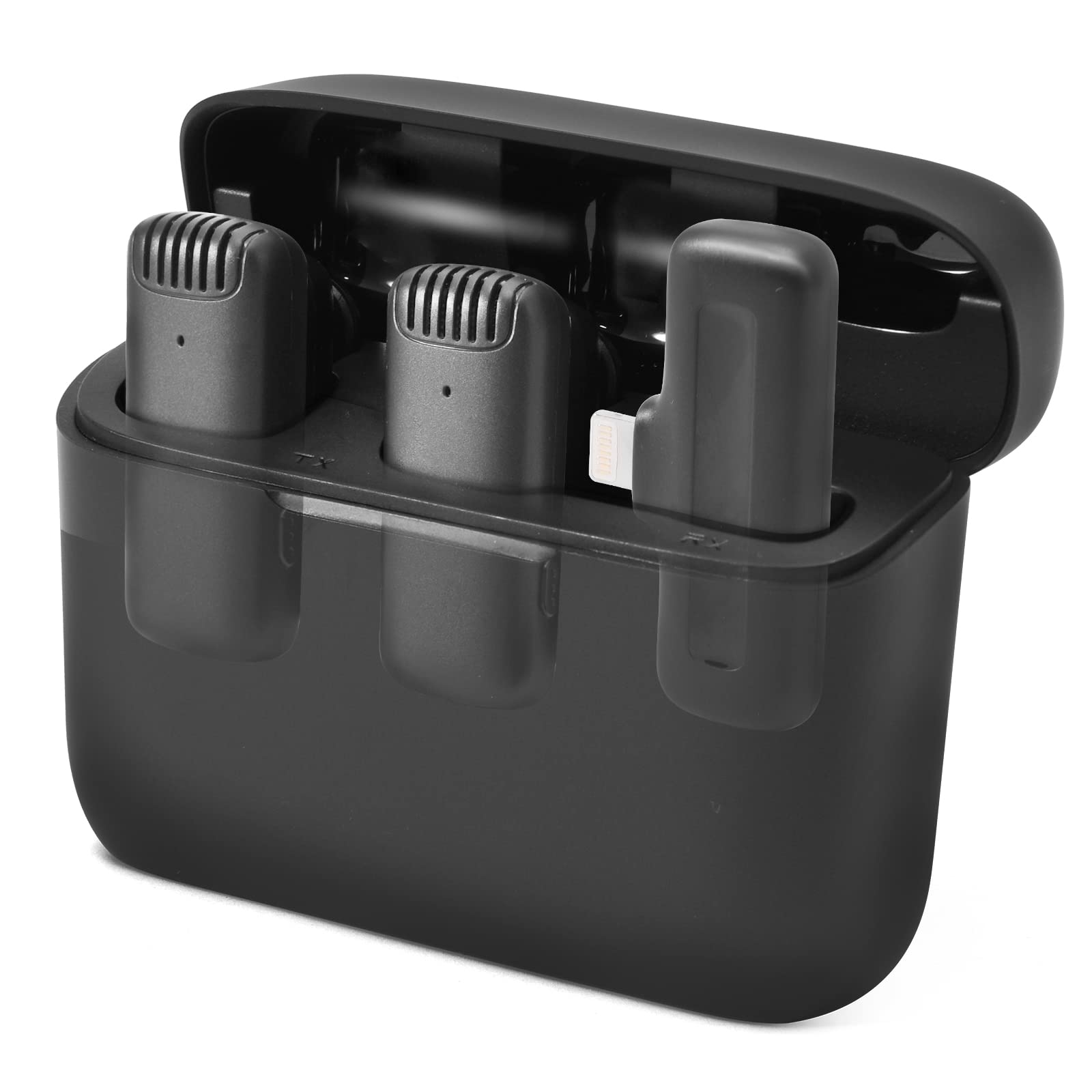 wuyule 2 Pack Wireless Lavalier Microphones Lapel Microphone Wireless