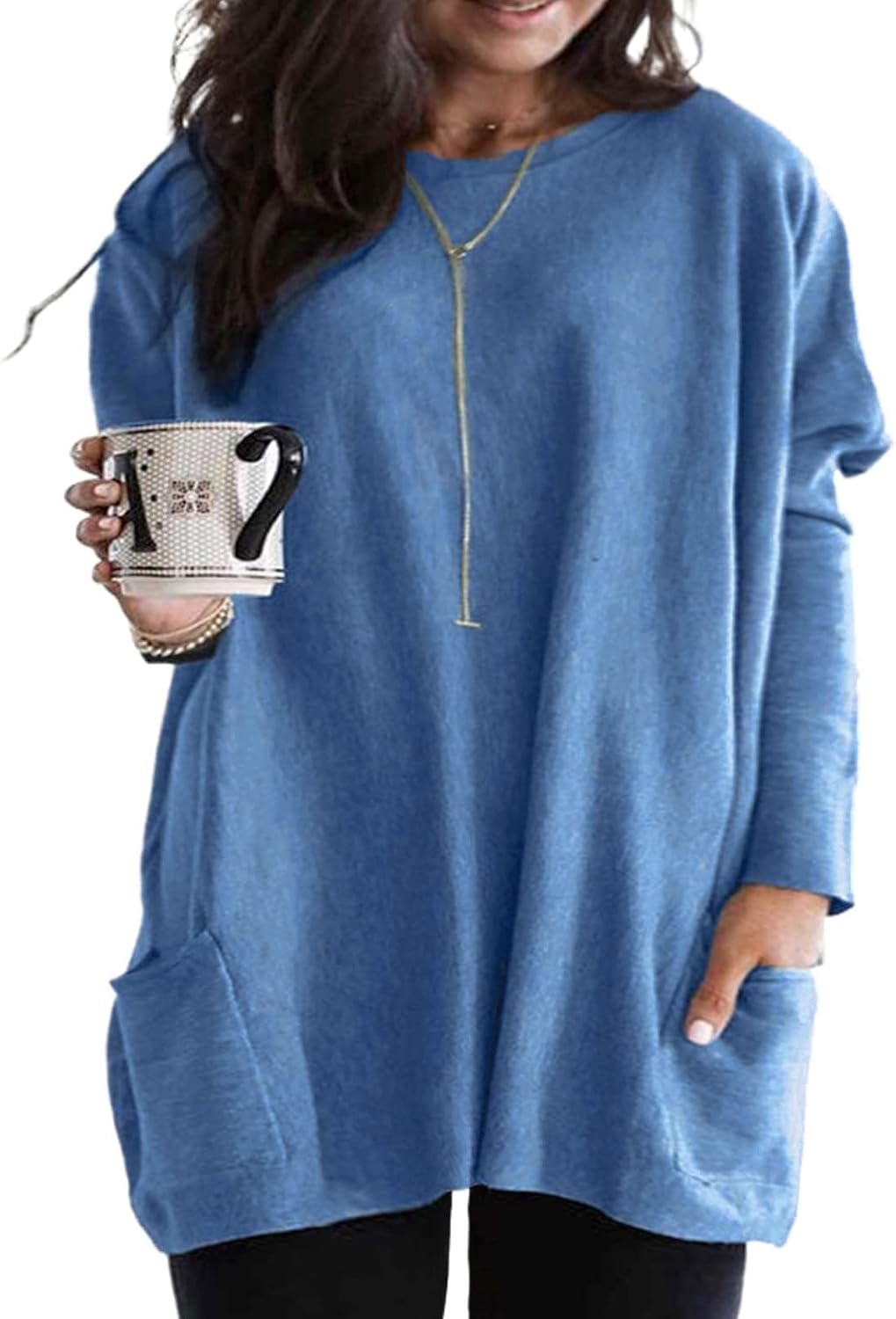 Eytino Women's Plus Size Long Sleeve Tops